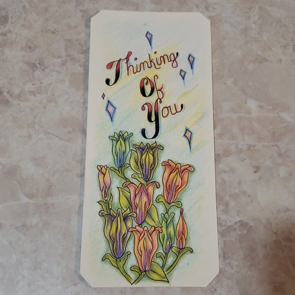 Thinking of you card,made by a prisoner - Picture 1 of 7